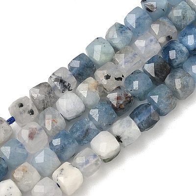 Natural Aquamarine Beads Strands G-B168-B02-4x4mm-1