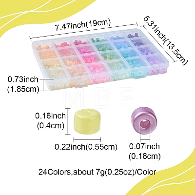 DIY Column Baking Paint Glass Seed Beads Bracelets Making Kits SEED-FS0001-39-1