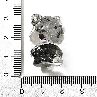 Transparent Resin Little Bear Ornament RESI-S015-01B-1