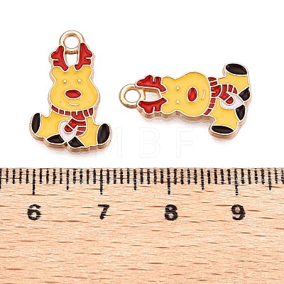 Christmas Theme Alloy Enamel Pendants ENAM-T020-10T-1