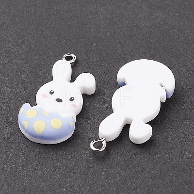 Opaque Resin Pendants LS-X-RESI-F030-19-1