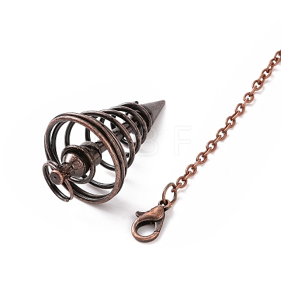 Brass Cable Chain Coil Dowsing Pendulums HJEW-D004-01-1