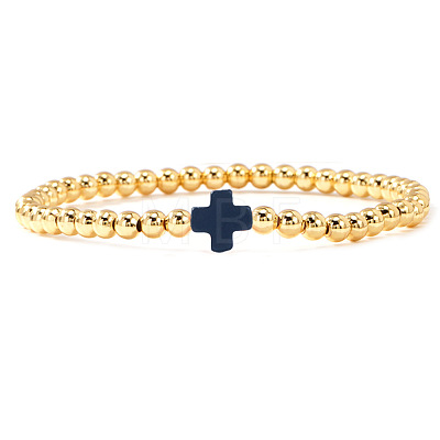 Brass Round Beaded Bracelets for Women SB9067-20-1