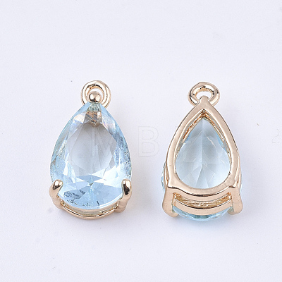 Transparent Glass Charms GLAA-T007-11C-1
