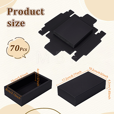 70Pcs Kraft Paper Folding Boxes CON-WA0001-19-1