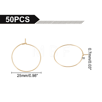 Unicraftale 304 Stainless Steel Hoop Earring Settings STAS-UN0015-67-1