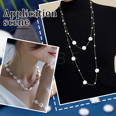 SUNNYCLUE 2 Strands ABS Plastic Imitation Pearl Beads Strands KY-SC0002-08-1