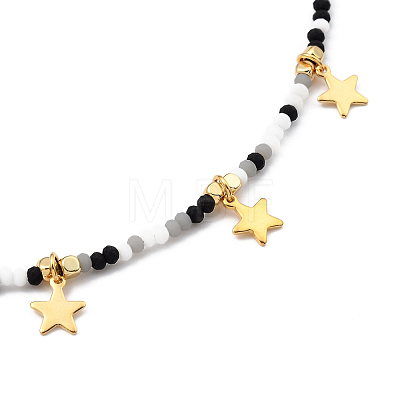 Star Pendant Necklaces NJEW-JN03074-03-1