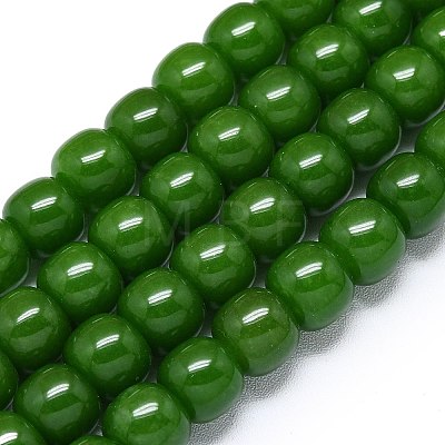 Natural Malaysia Jade Beads Strands G-B165-FM-10x10mm-1
