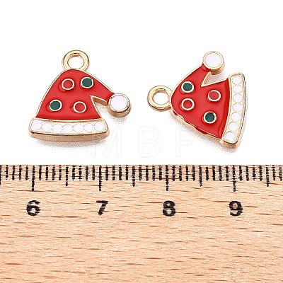 Christmas Theme Alloy Enamel Pendants ENAM-T020-10P-1