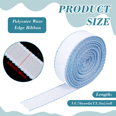 13.5M Polyester Wave Edge Ribbon OCOR-BC0009-71D-1