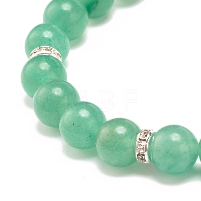 Gemstone & Synthetic Hematite Stretch Bracelet with Star Charm BJEW-JB07714-1