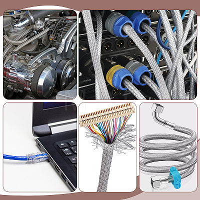304 Stainless Steel Wire Braided Strap STAS-WH0044-114B-1