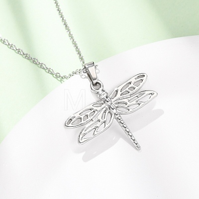 304 Stainless Steel Pendant Cable Chain Necklaces for Men Women NJEW-K308-03B-P-1