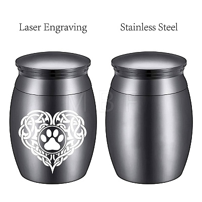 CREATCABIN Stainless Steel Cremation Urn AJEW-CN0001-89B-1