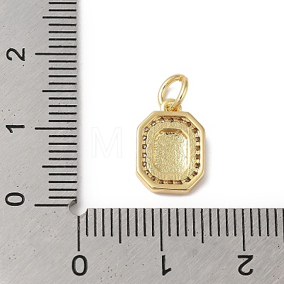 Real 18K Gold Plated Brass Micro Pave Clear Cubic Zirconia Pendants KK-L216-002G-A-1