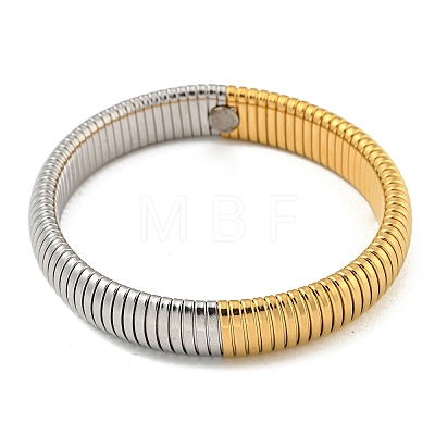 304 Stainless Steel Flat Snake Chain Bracelet BJEW-B076-01PG-1