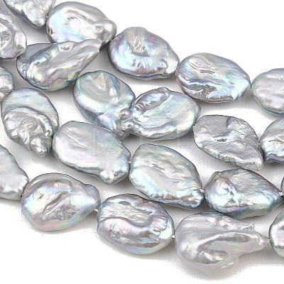 Dyed Natural Baroque Keshi Pearl Beads Strands PA-CBAFEE8-13-1