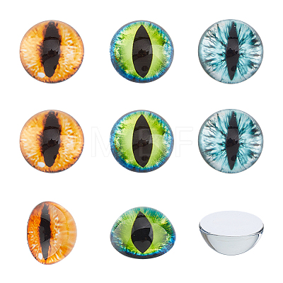Glass Cat Eye Decorative Eye Piece DIY-WH0671-559B-1