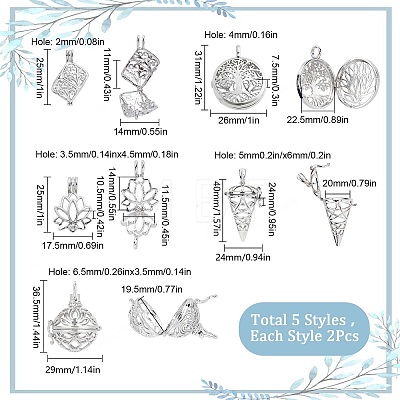 10Pcs 5 Styles Jewelry Making Finding Sets DIY-SC0020-05-1