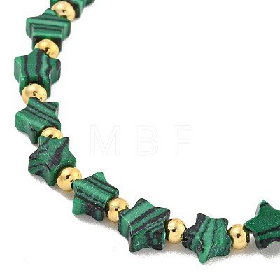 Synthetic Malachite Beaded Necklaces NJEW-P311-04A-G-1