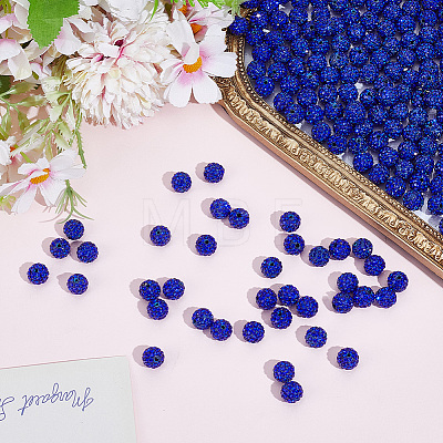 200Pcs Pave Disco Ball Beads RB-PA0001-11C-1