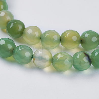 Natural Agate Beads Strands G-G580-6mm-M-1