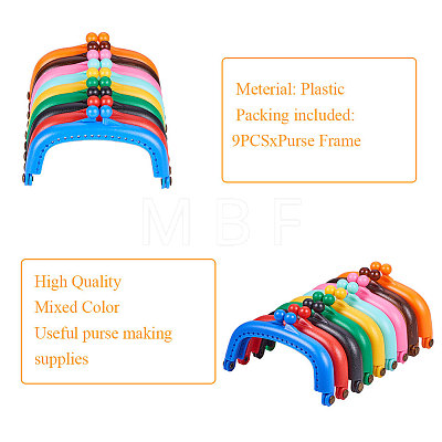   Plastic Purse Frame Handle for Bag Sewing Craft Tailor Sewer FIND-PH0015-30-1