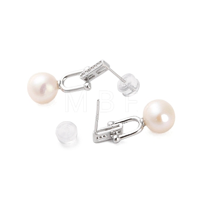 925 Sterling Silver Studs Earring EJEW-H002-27P-1