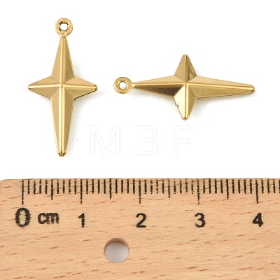 304 Stainless Steel Pendants. Star Charm STAS-A190-04G-1