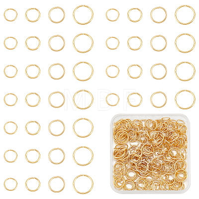 4 Styles 304 Stainless Steel Open Jump Rings STAS-UN0058-01-1