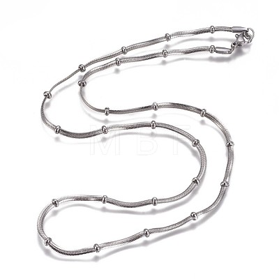 304 Stainless Steel Herringbone Chain Necklaces NJEW-F261-04P-1