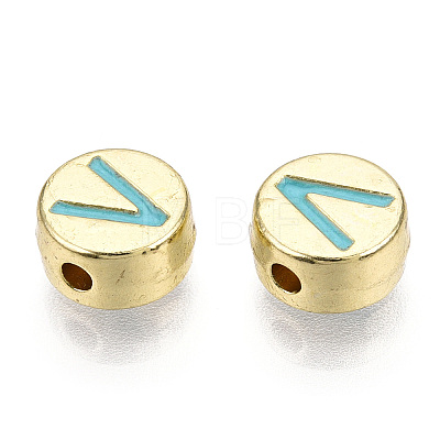 Alloy Enamel Beads ENAM-S122-029V-A-RS-1