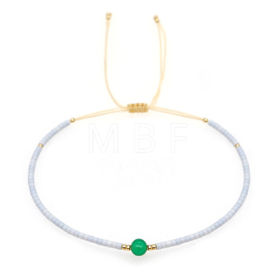 Adjustable Glass Seed Bead Braided Bead Bracelets for Women VT9382-40-1