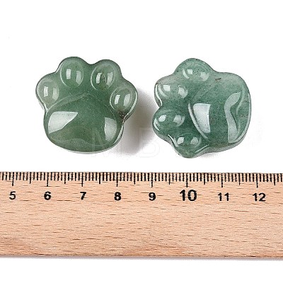 Natural Green Aventurine Cat Paw Print Figurines DJEW-N003-03H-1