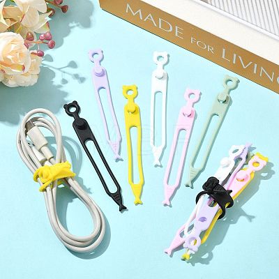 12Pcs Silicone Flexible Cord Organizer FIND-FS0005-33A-1