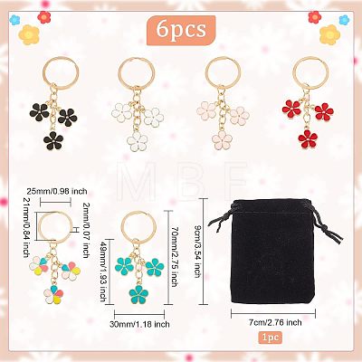 Olycraft 2 Sets Alloy Enamel Keychain KEYC-OC0001-28-1