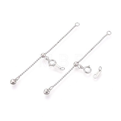 925 Sterling Silver Ball Chain Extenders STER-T008-59S-1
