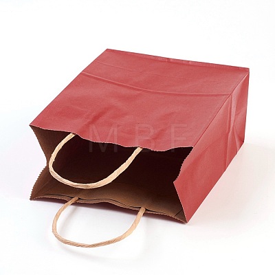 Pure Color Kraft Paper Bags AJEW-G019-09A-1