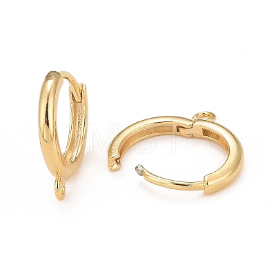 Rack Plating Eco-friendly Brass Hoop Earring Findings LS-KK-D075-03G-RS-1