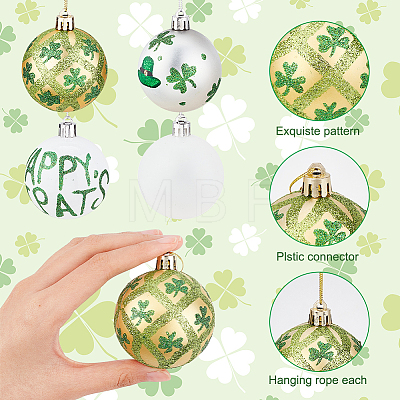 Saint Patrick's Day Theme Plastic & Polyester Ball Pendant Decorations AJEW-WH0299-34-1