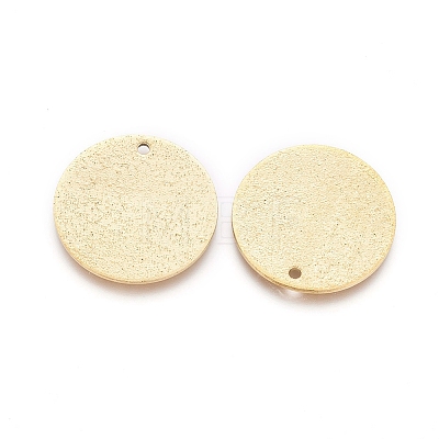 Ion Plating(IP) 304 Stainless Steel Textured Pendants X-STAS-I098-01-20mm-G-1