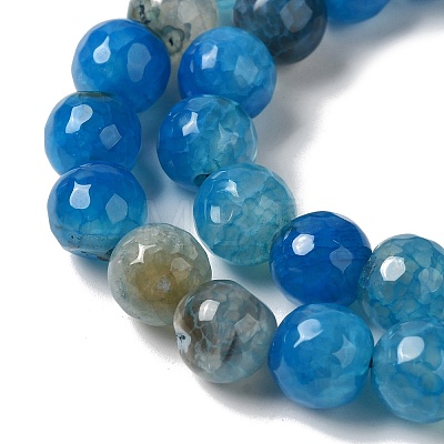 Dyed & Heated Natural Dragon Veins Agate Beads Strands G-P539-A01-17-1