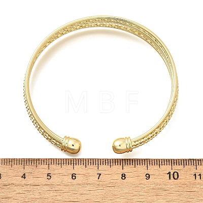 Brass Open Cuff Bangles BJEW-Z093-01G-1