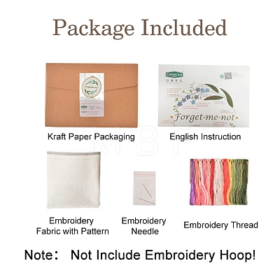 Embroidery Starter Kits DIY-P077-034-1
