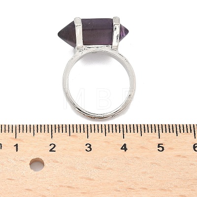 Natural Amethyst Finger Rings X-RJEW-P121-A02-1