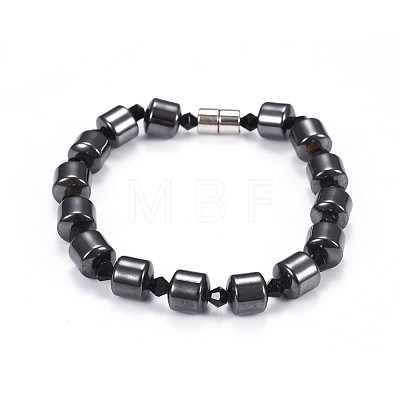 Synthetic Magnetic Hematite Jewelry Sets SJEW-F201-01-1