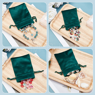  12Pcs Velvet Bags Drawstring Jewelry Pouches TP-NB0001-29C-1