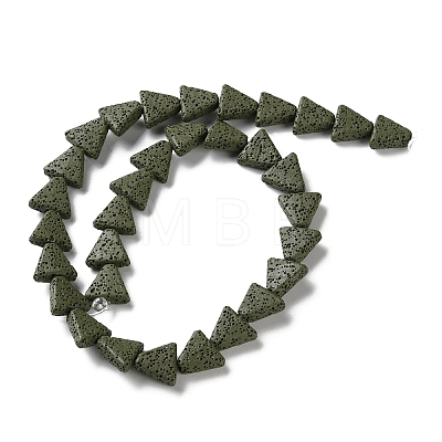 Triangle Dyed Natural Lava Rock Beads Strands G-O126-04A-11-1