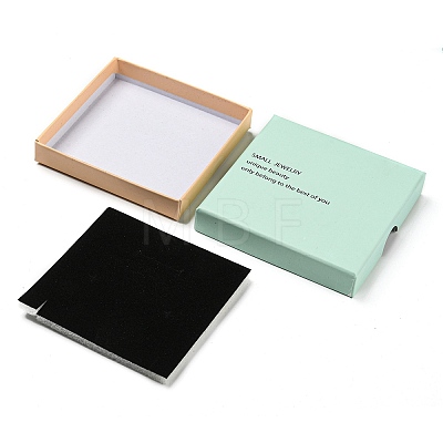 Square Cardboard Paper Jewelry Box CON-D014-02C-01-1